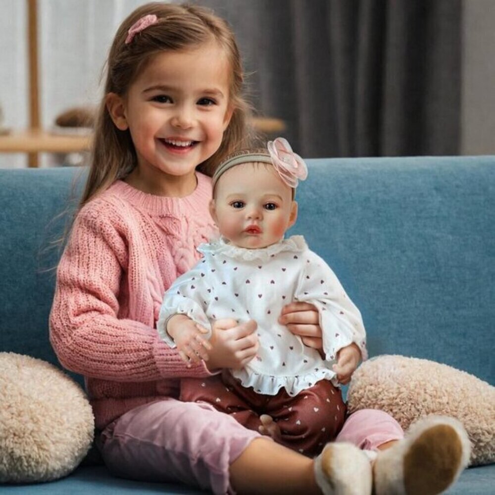 18 Inch Cute Soft Vinyl Realistic-Newborn Baby Doll for 3+ Year Old Kids - Picture 6 of 8